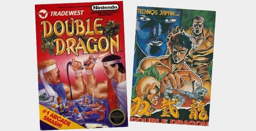 Double dragon box art nes famicom