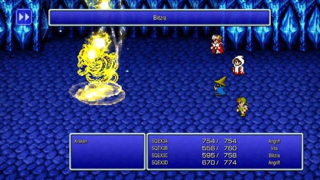 Final Fantasy pixel remaster screen