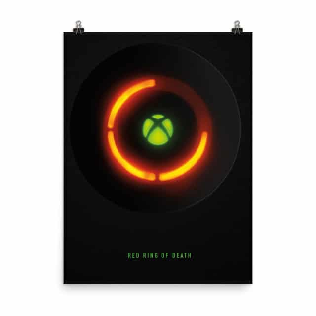 xbox is selling a red ring of death poster for 25 1