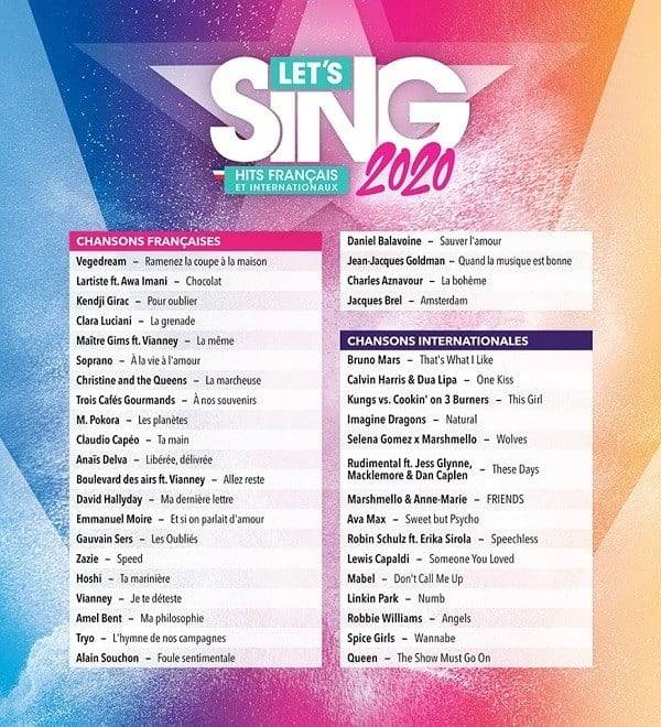 Lets Sing 2020playlist