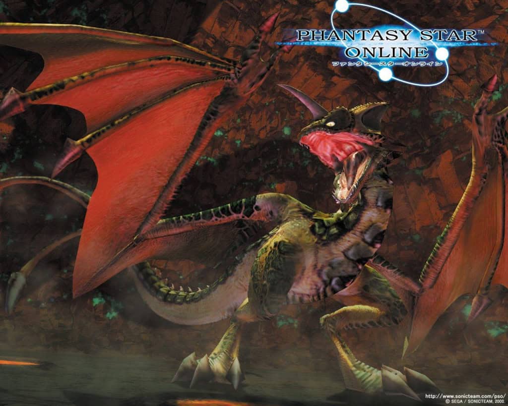 Phantasy Star online Dragon 3d scaled