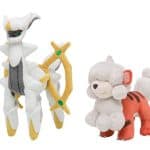 Pokemon Legends Arceus merchandise 1 Arceus and Hisuian Growlithe plushes