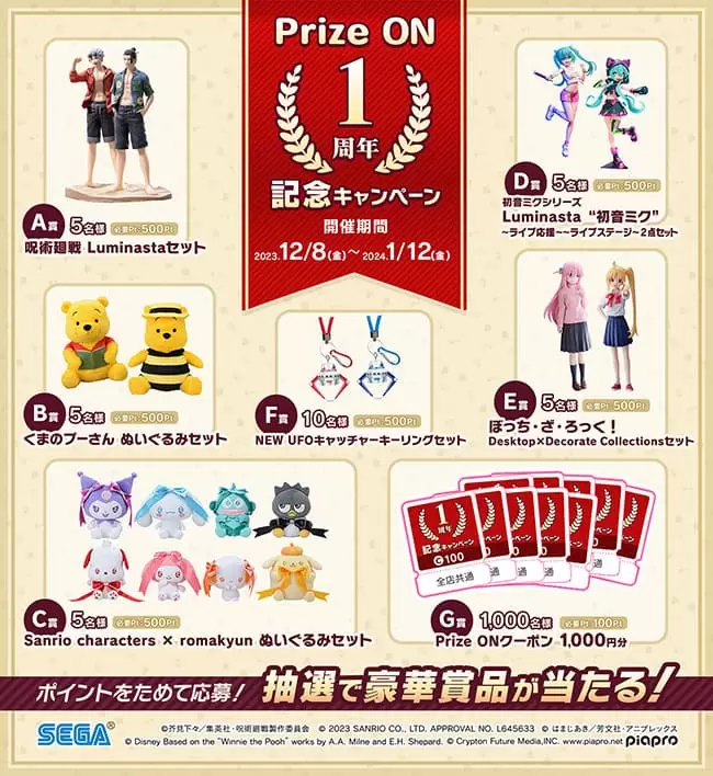 prize on 01