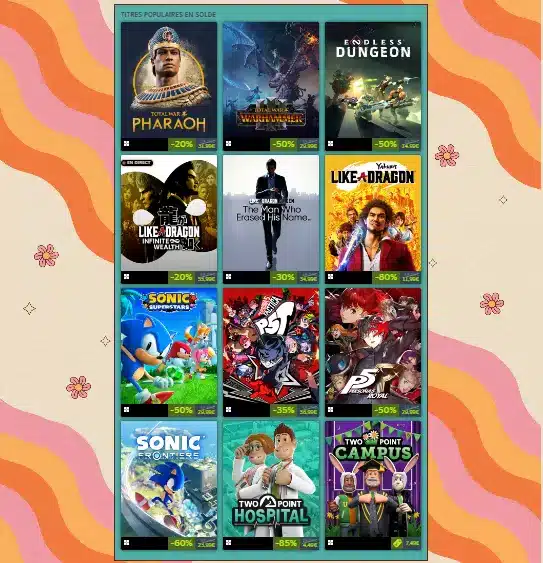 promo du printemps sega
