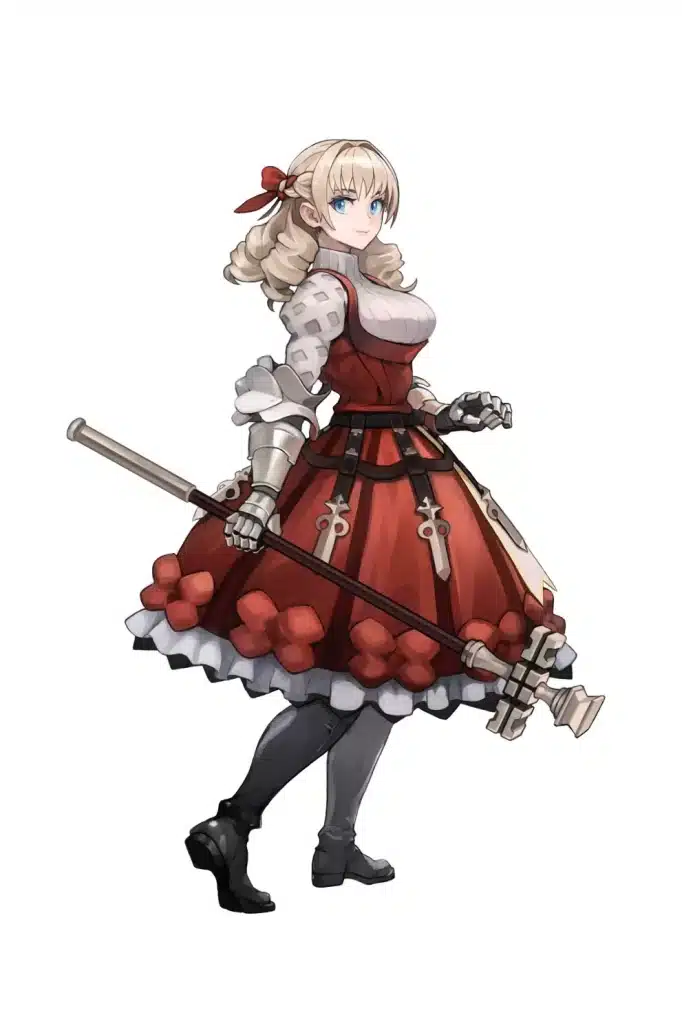 scarlett character art unicorn overlord scaled