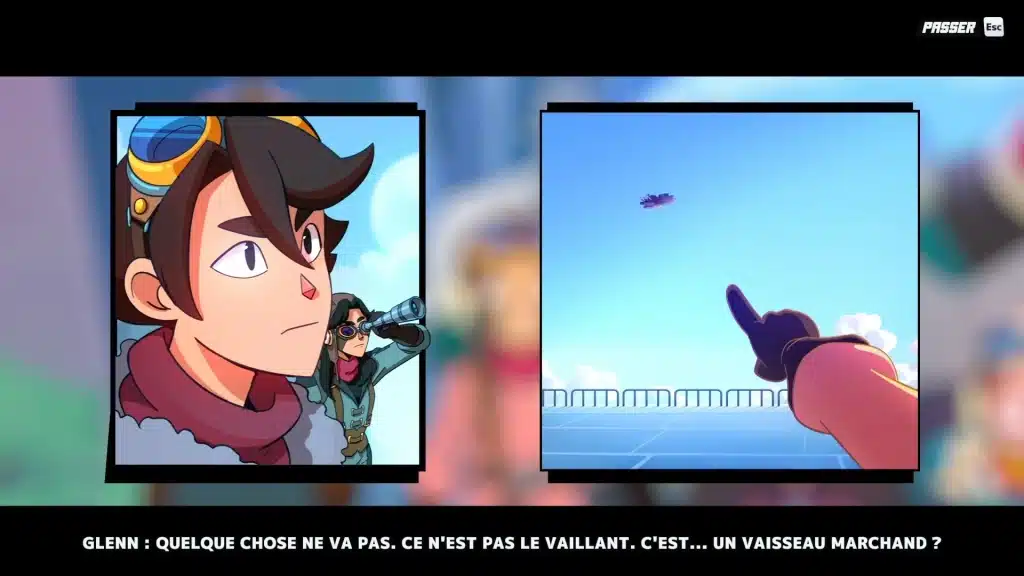 Pas de dialogue dans sky ocean wings for hire