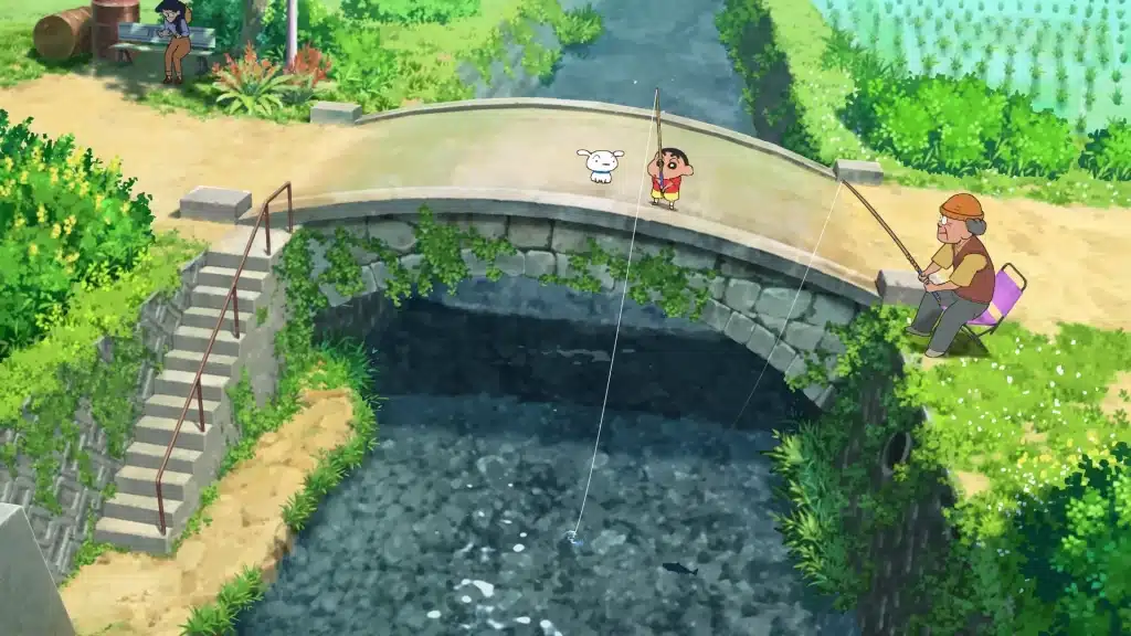 Les moments de pêche dans shiro and the coal town