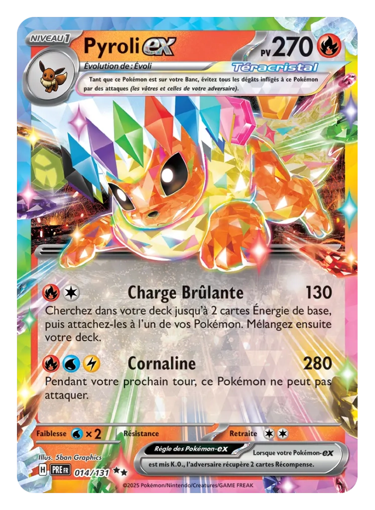 pokemon ecarlate et violet evolutions prismatiques fr pyroli ex scaled