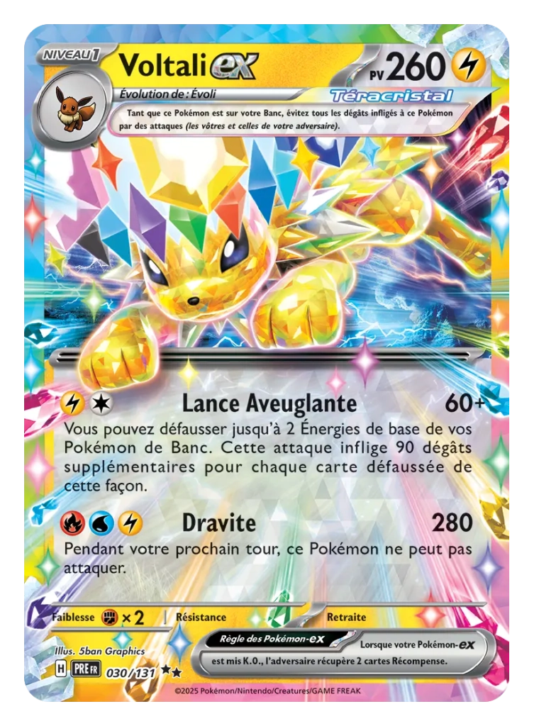 pokemon ecarlate et violet evolutions prismatiques fr voltali ex scaled