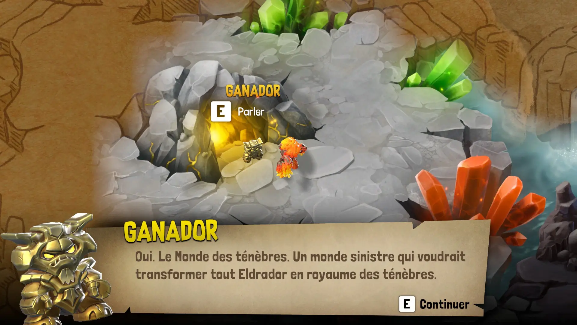 Les rares dialogues de Eldorador Creatures Shadowfall