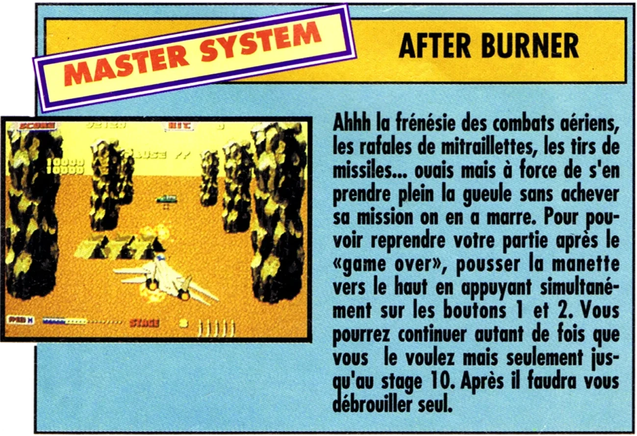 astuce after burner mega force n1 juillet 1991 scaled e1778259363282