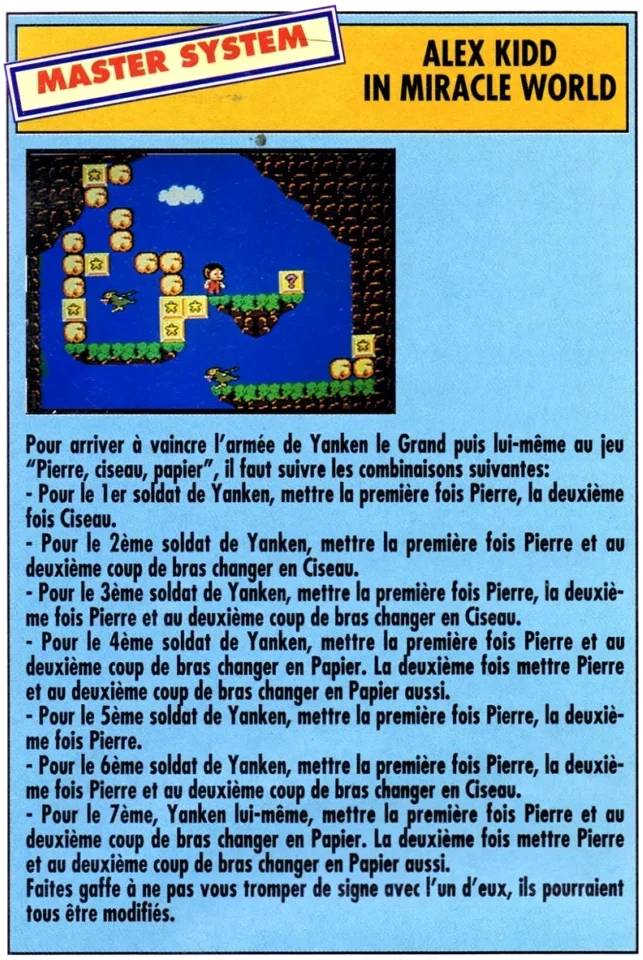 astuce alex kidd in miracle world mega force n1 juillet 1991 scaled e1778352715973