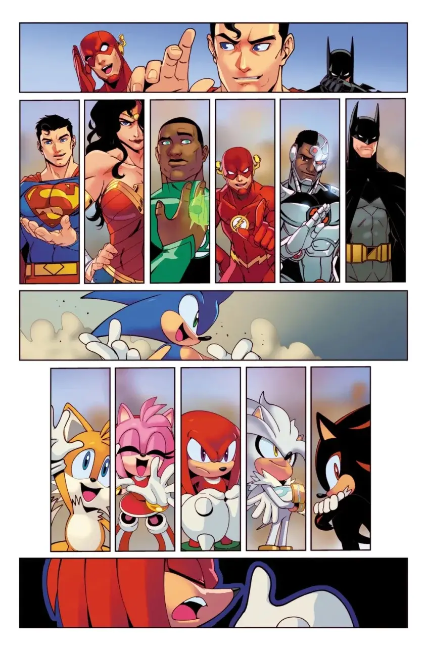 dc x sonic the hedgehog is the comic book crossover we never knew we needed 4