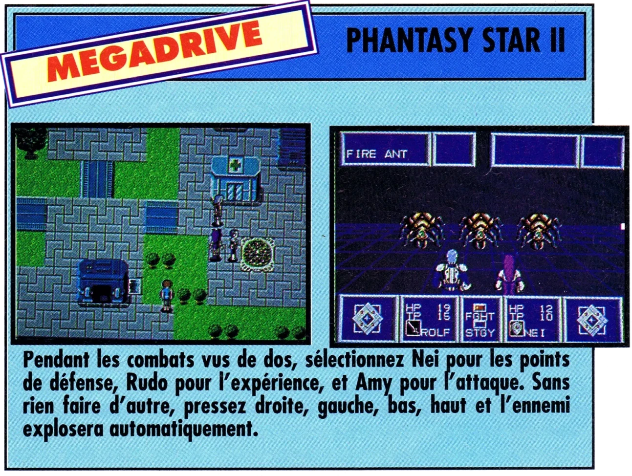 astuce phantasy star 2 mega force n1 juillet 1991 scaled e1778360840142