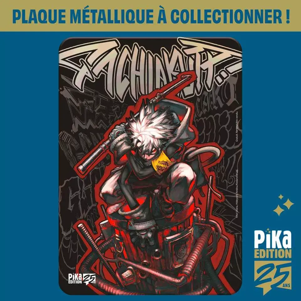 gachiakuta plaque metallique pika