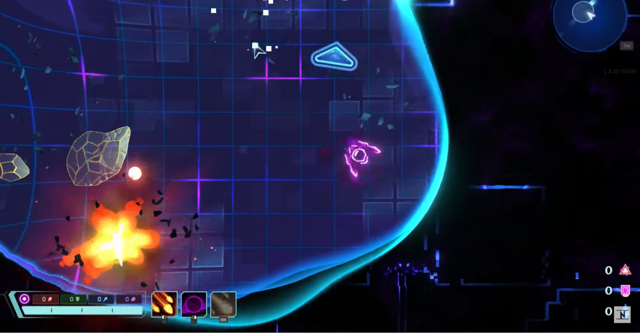 Les déplacements deviennent intuitifs après quelques minutes dans Galactic Glitch