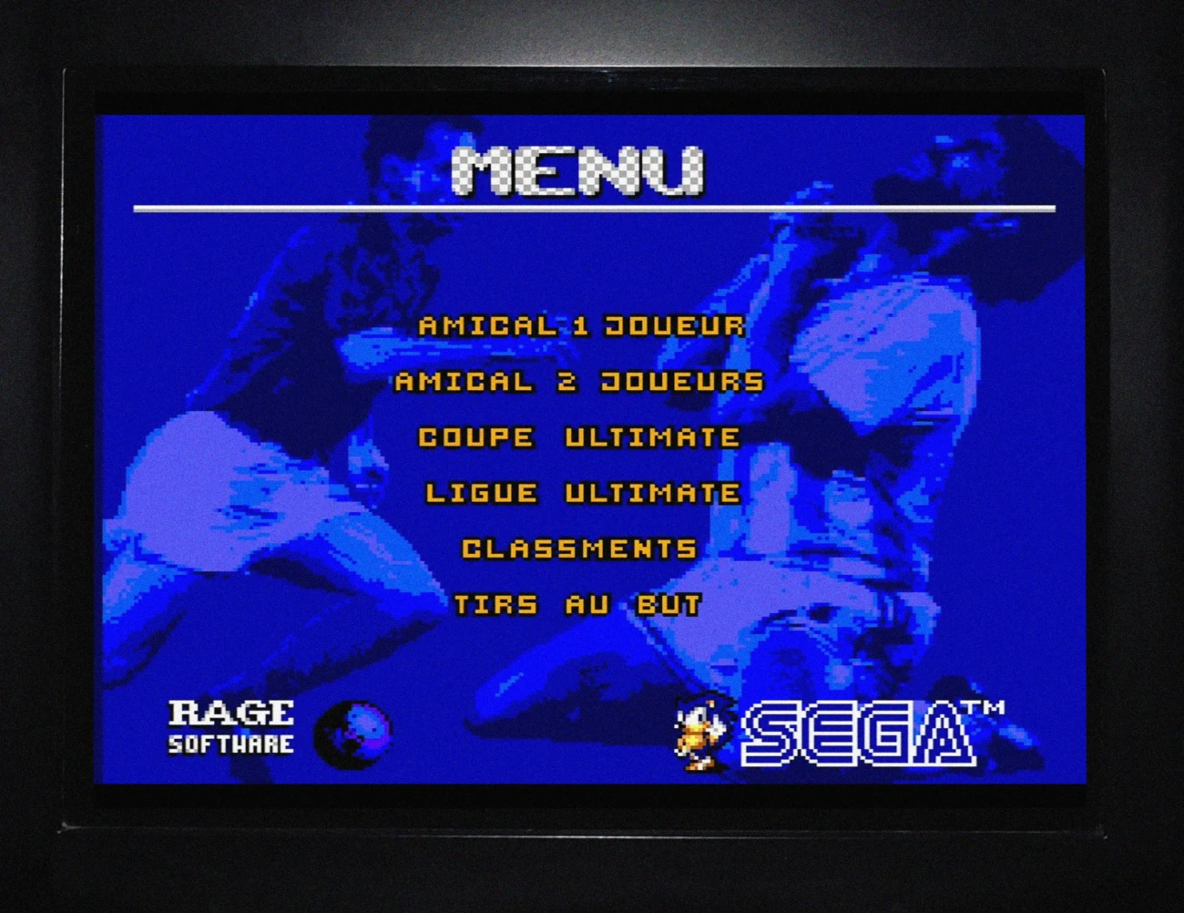 screen ultimate soccer menu