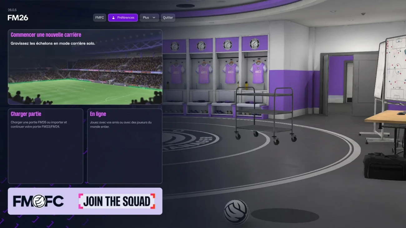 Les premiers pas dans Football Manager 26