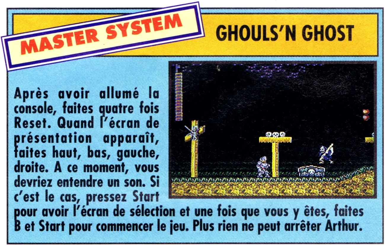 astuce ghouls n ghosts mega force n1 juillet 1991 scaled e1778478769867
