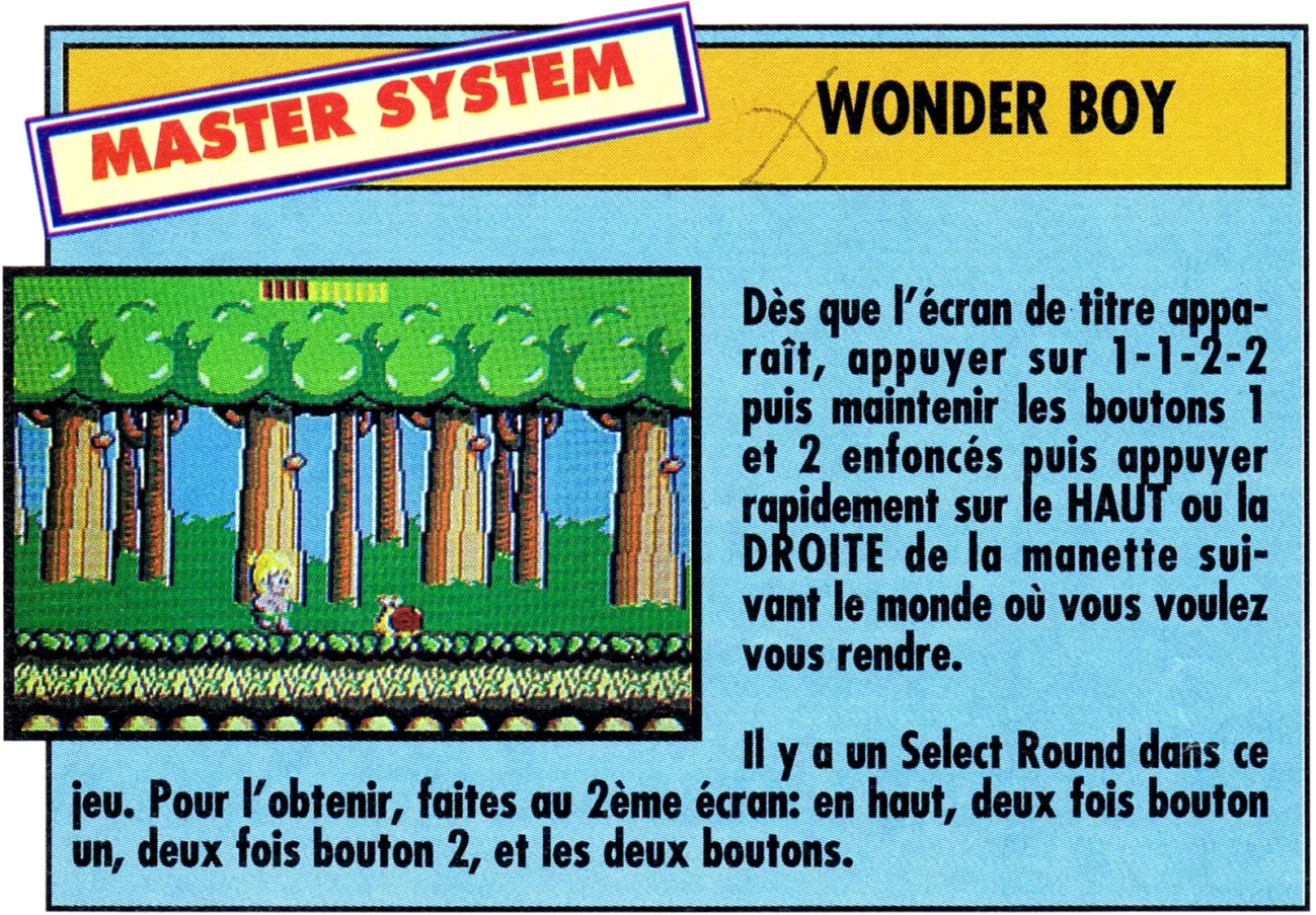 astuce wonder boy mega force n1 juillet 1991 scaled e1778532119344