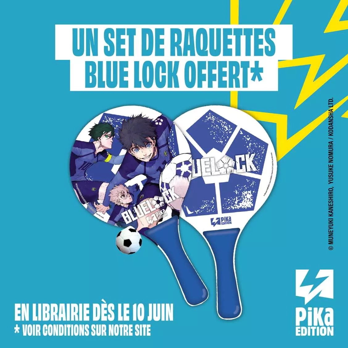 blue lock raquettes pika annonce