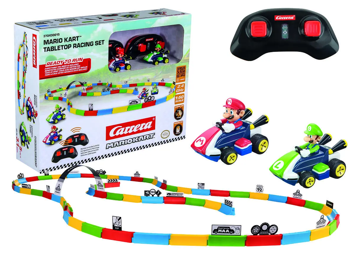 carrera rc mario kart tabletop racing set mario luigi 370430015 15 high