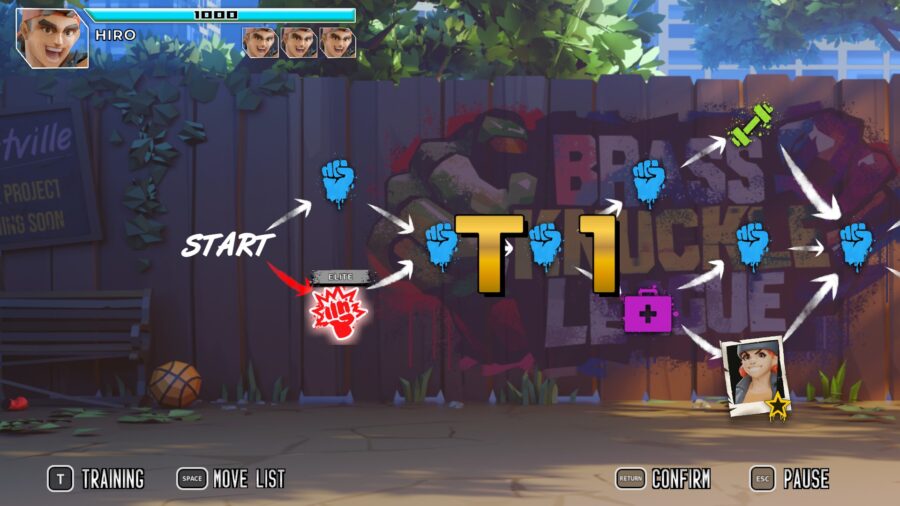 la carte de poly fighter