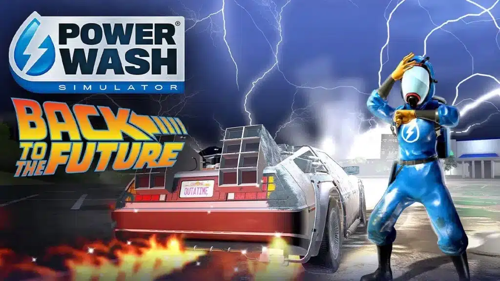 dlc retour vers le futur pour powerwash simulator scaled